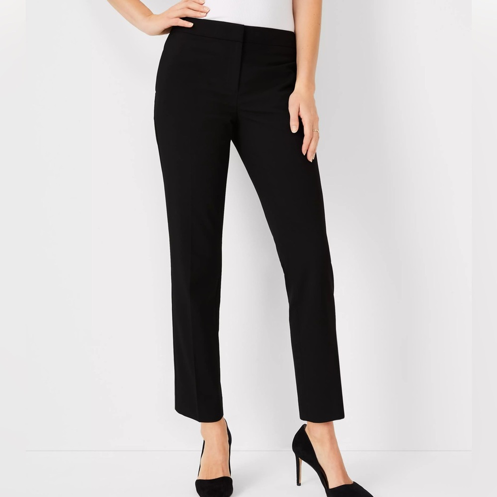 Ann Taylor  Ankle-Length Side Zip Pants in Black
